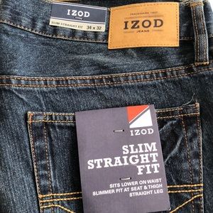 Izod slim straight fit jeans size 34 x 32 new